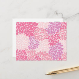 Dahlia-Blume, Muster von Blume, rosa Dahlia Postkarte