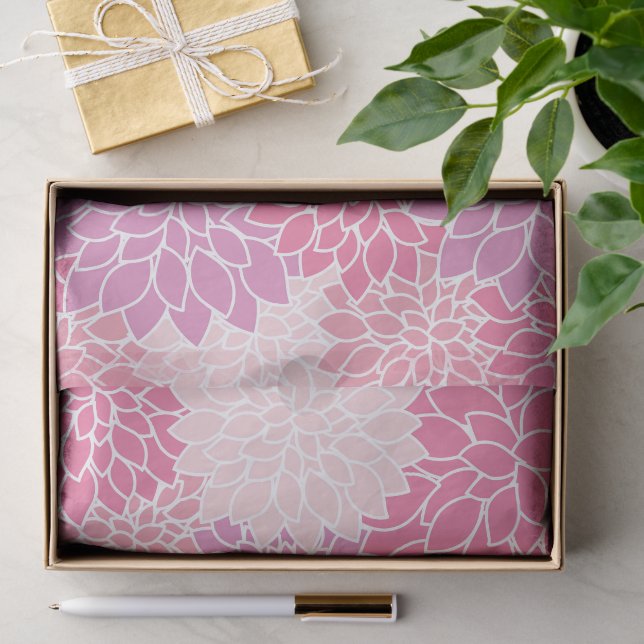 Dahlia-Blume, Muster von Blume, rosa Dahlia Seidenpapier (Geschenk)