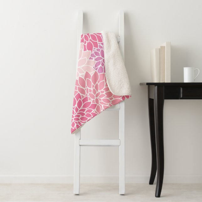 Dahlia-Blume, Muster von Blume, rosa Dahlia Sherpadecke (Beispiel)