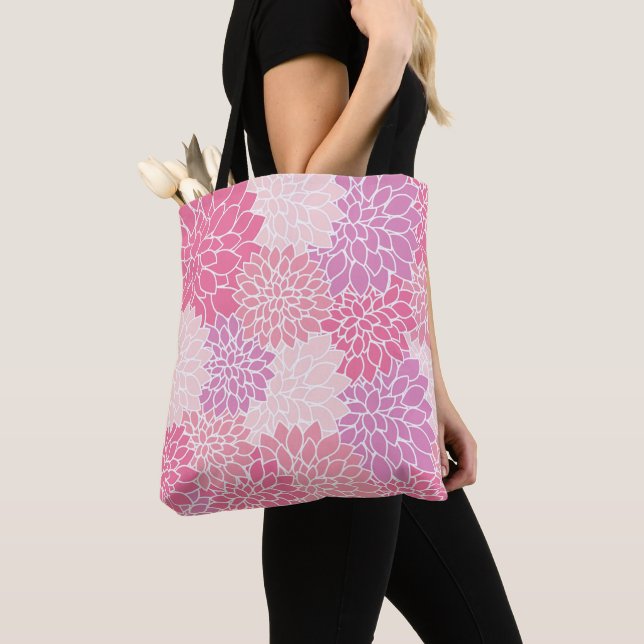 Dahlia-Blume, Muster von Blume, rosa Dahlia Tasche (Von Nahem)