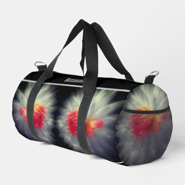 Dahlia Blume Personalisiert Duffle Bag (Rechte Ecke)