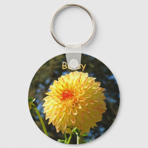 Dahlia Blume Schlüsselketten Ihr Name farbenfroh Schlüsselanhänger