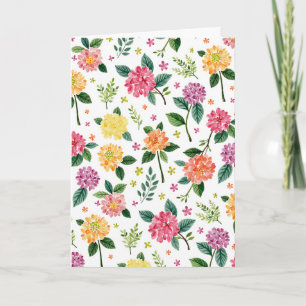 Dahlia-Blumen-Watercolor-Grußkarte Karte