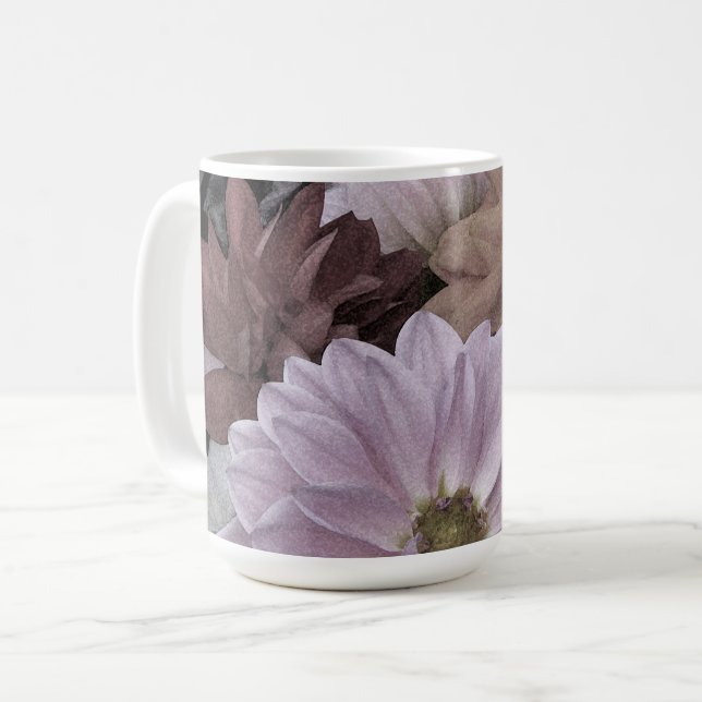 Dahlia Blumengarten Abstrakte Tasse (Vorderseite Links)