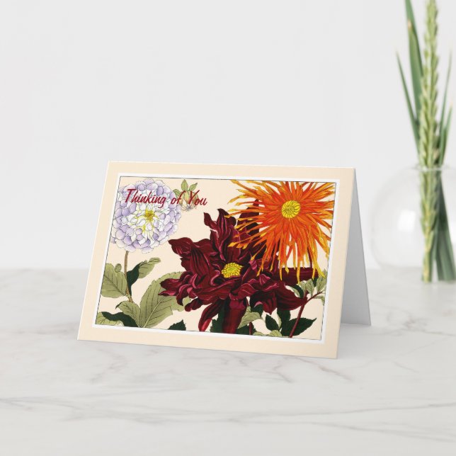 Dahlia, Botanische Karte - Kundenfreundlichkeit (Vorderseite)