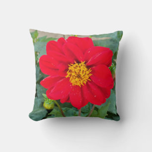 Dahlia Bright Red Kissen
