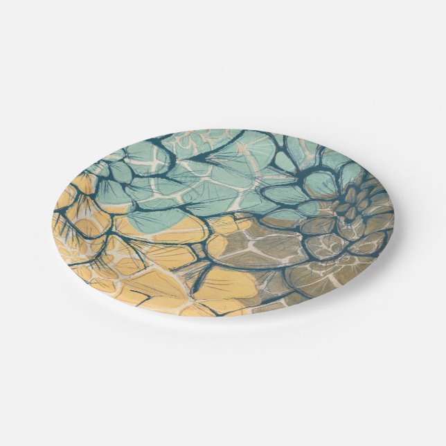 Dahlia Dance I Pappteller (Schrägansicht)