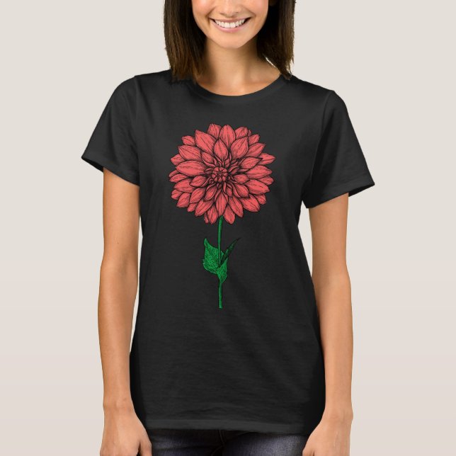 Dahlia dessin t-shirt (Devant)