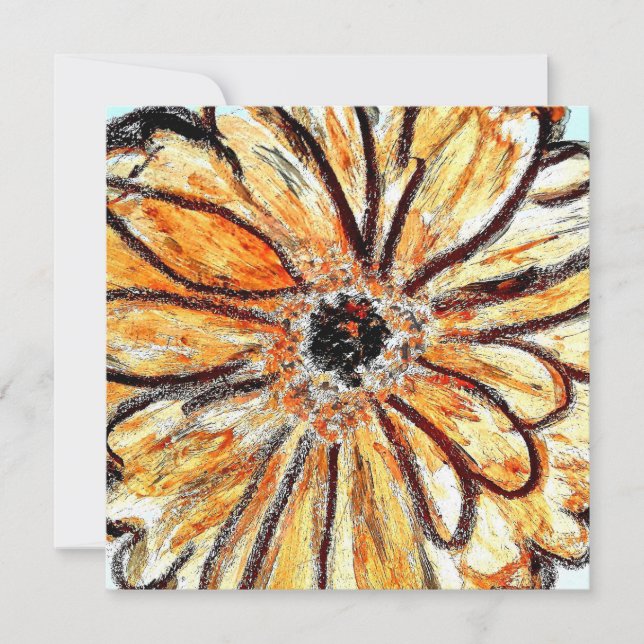 Dahlia Flat Greeting Card Dankeskarte (Vorderseite)