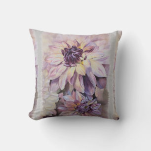 DAHLIA FLEURS DÉCORATIVE TOSS COUSSIN