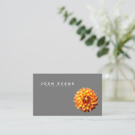 Dahlia Floral Minimalistisch Oceania Business Card Visitenkarte