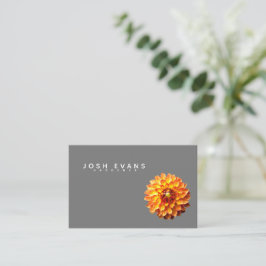 Dahlia Floral Minimalistisch UK & Euro Business Ca Visitenkarte