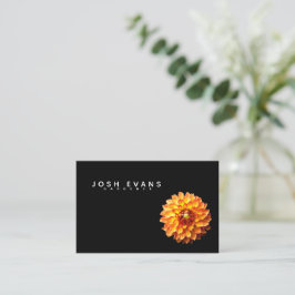 Dahlia Floral Minimalistisch UK & Euro Business Ca Visitenkarte