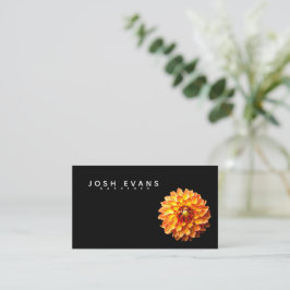 Dahlia Floral Minimalistische US-Visitenkarte Visitenkarte