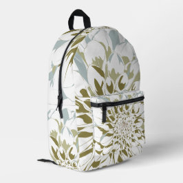 Dahlia floral printed backpack bedruckter rucksack