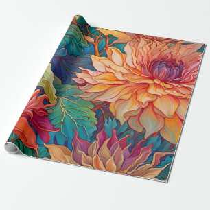 Dahlia Floral Tapestry Geschenkpapier