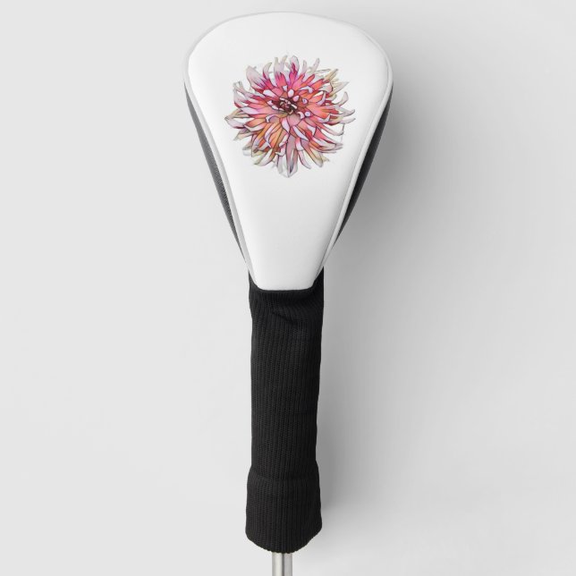 DAHLIA FLOWER GOLF HEADCOVER (Vorderseite)