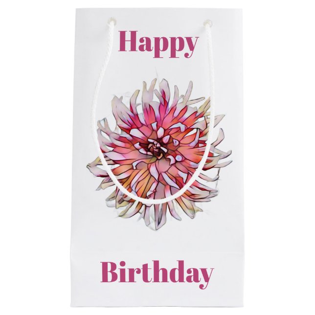 DAHLIA FLOWER KLEINE GESCHENKTÜTE (Vorderseite)