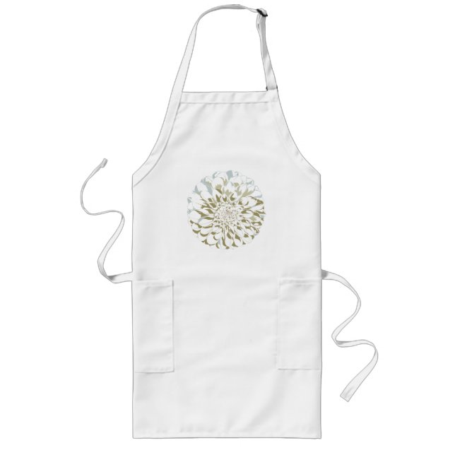 Dahlia flower long apron lange schürze (Vorne)