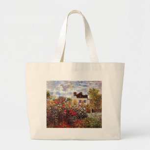 Dahlia Garden - Argentinien Claude Monet Kunstvoll Jumbo Stoffbeutel