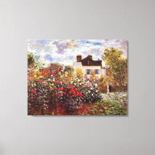 Dahlia Garden - Argentinien Claude Monet Kunstvoll Leinwanddruck