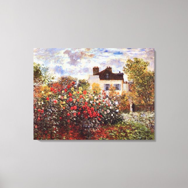 Dahlia Garden - Argentinien Claude Monet Kunstvoll Leinwanddruck (Vorderseite)