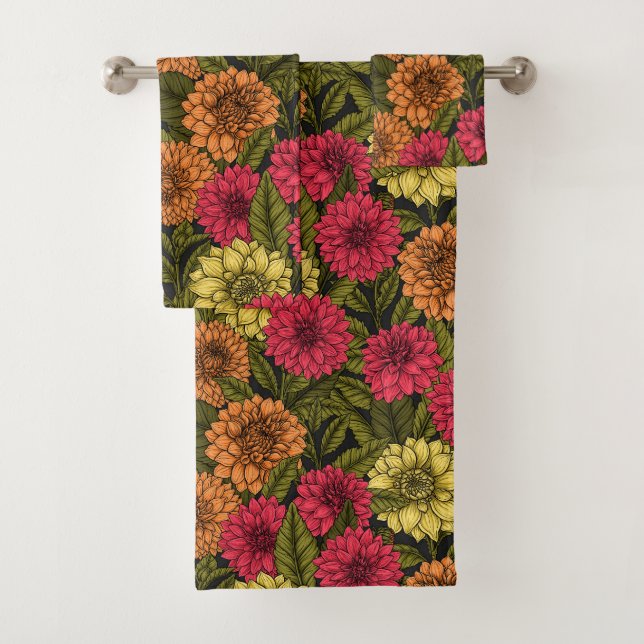 Dahlia Garden Badhandtuch Set (Insitu)