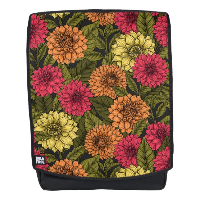 Dahlia Garden Rucksack (Vorderseite)