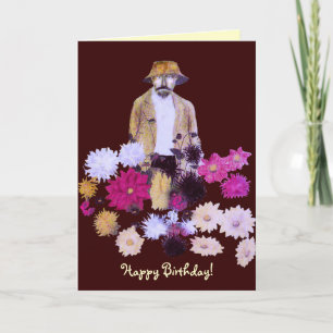 Dahlia Gardener Birthday Card Karte