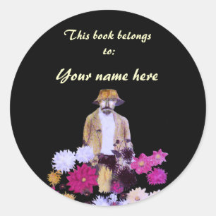 Dahlia Gardener Buchzeichen Sticker