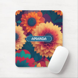Dahlia Geometric Colorful Personalisiert Pattern Mousepad