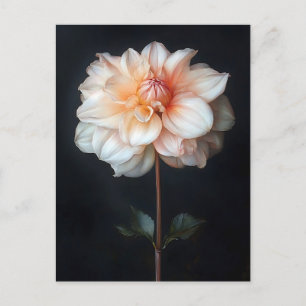 Dahlia in Bloom Botanische Malerei Postkarte