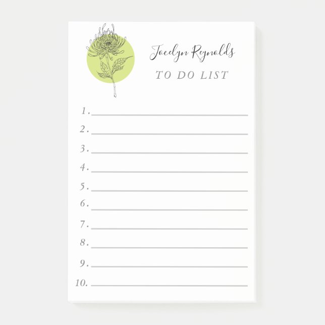 Dahlia ist ein elegantes botanisches Gebäude Post-it Klebezettel (Vorderseite)