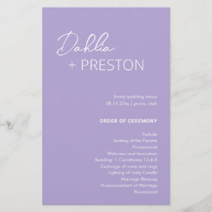 Dahlia Lavender Moderne Hochzeit