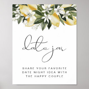 DAHLIA Lemon Citrus Date Jar Date Nuit Poster
