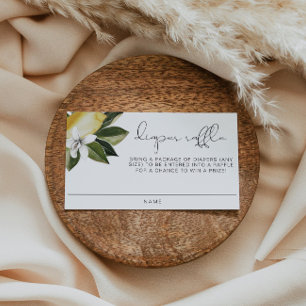 DAHLIA Lemon Citrus Fruit Summer Diaper Raffle Platzkarte