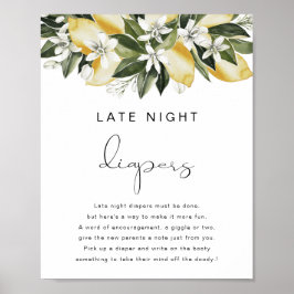 DAHLIA Lemon Spate Night Diapers Game Poster