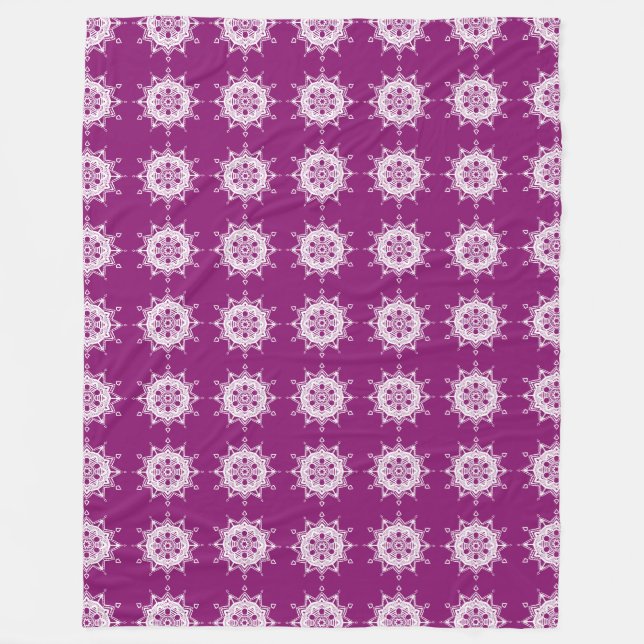 Dahlia Mandala Fleecedecke (Vorderseite)