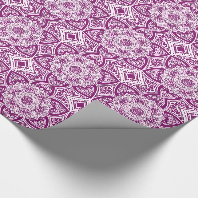Dahlia Mandala Geschenkpapier (Ecke)