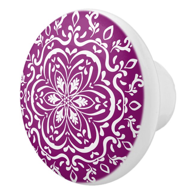Dahlia Mandala Keramikknauf (Rechts)