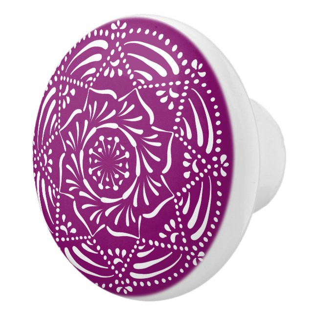 Dahlia Mandala Keramikknauf (Rechts)