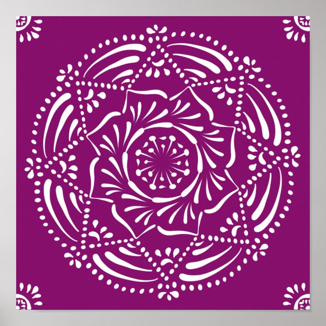 Dahlia Mandala Poster (Vorne)