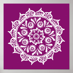 Dahlia Mandala Poster