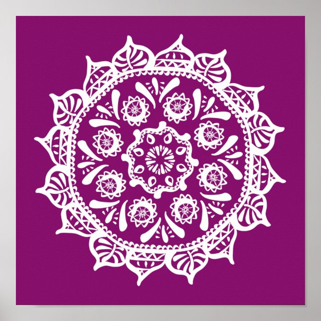 Dahlia Mandala Poster (Vorne)