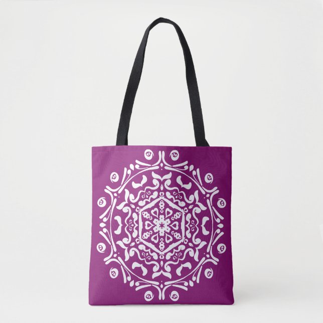 Dahlia Mandala Tasche (Vorderseite)