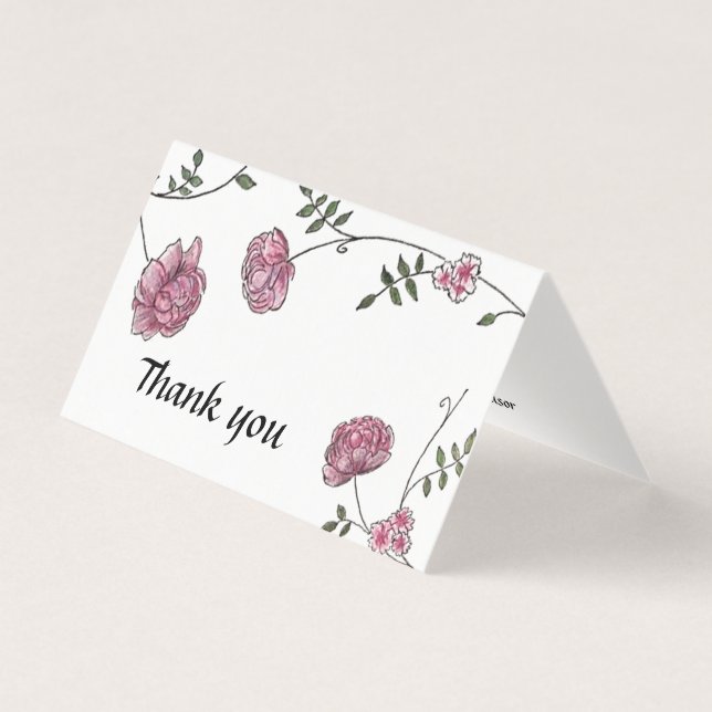 Dahlia Mariage, cartes de remerciements (Front)