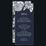 Dahlia. Moderne Hochzeit der Navy mit Blumen. Blau Menükarte<br><div class="desc">Hochzeitsmenü mit blühendem Blumenkohl. Geeignet zum Geburtstag,  Jubiläum und jedes andere Party. Bitte kontaktieren Sie mich,  wenn Sie weitere Informationen benötigen.</div>