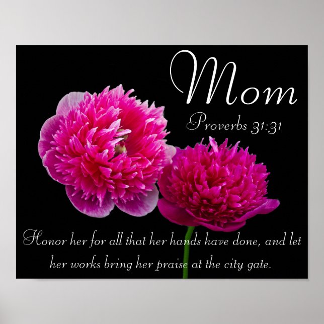 Dahlia Mother's Day Bible Vers Sprichwörter 31 Pos Poster (Vorne)