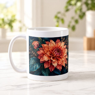 Dahlia Night Garden Blumen-Tasse Kaffeetasse
