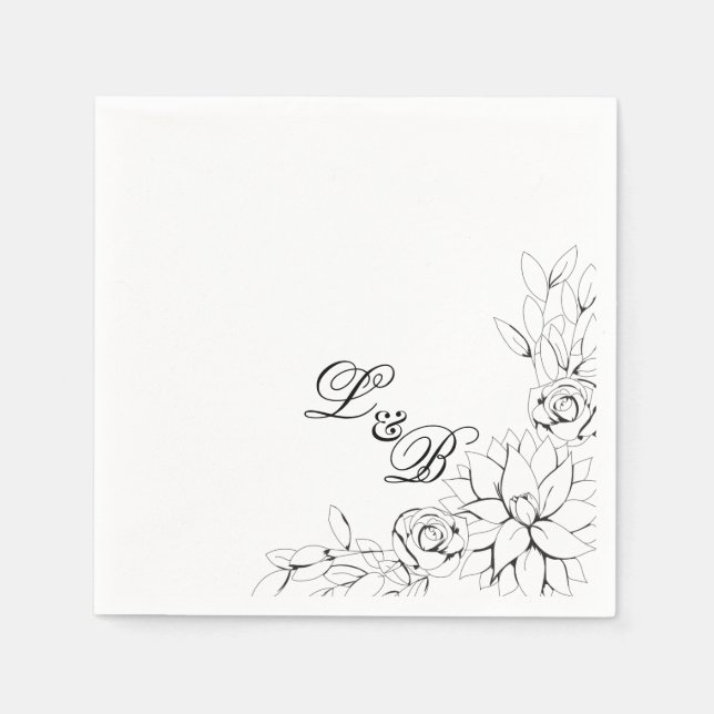Dahlia Party Napkins Serviette (Vorderseite)